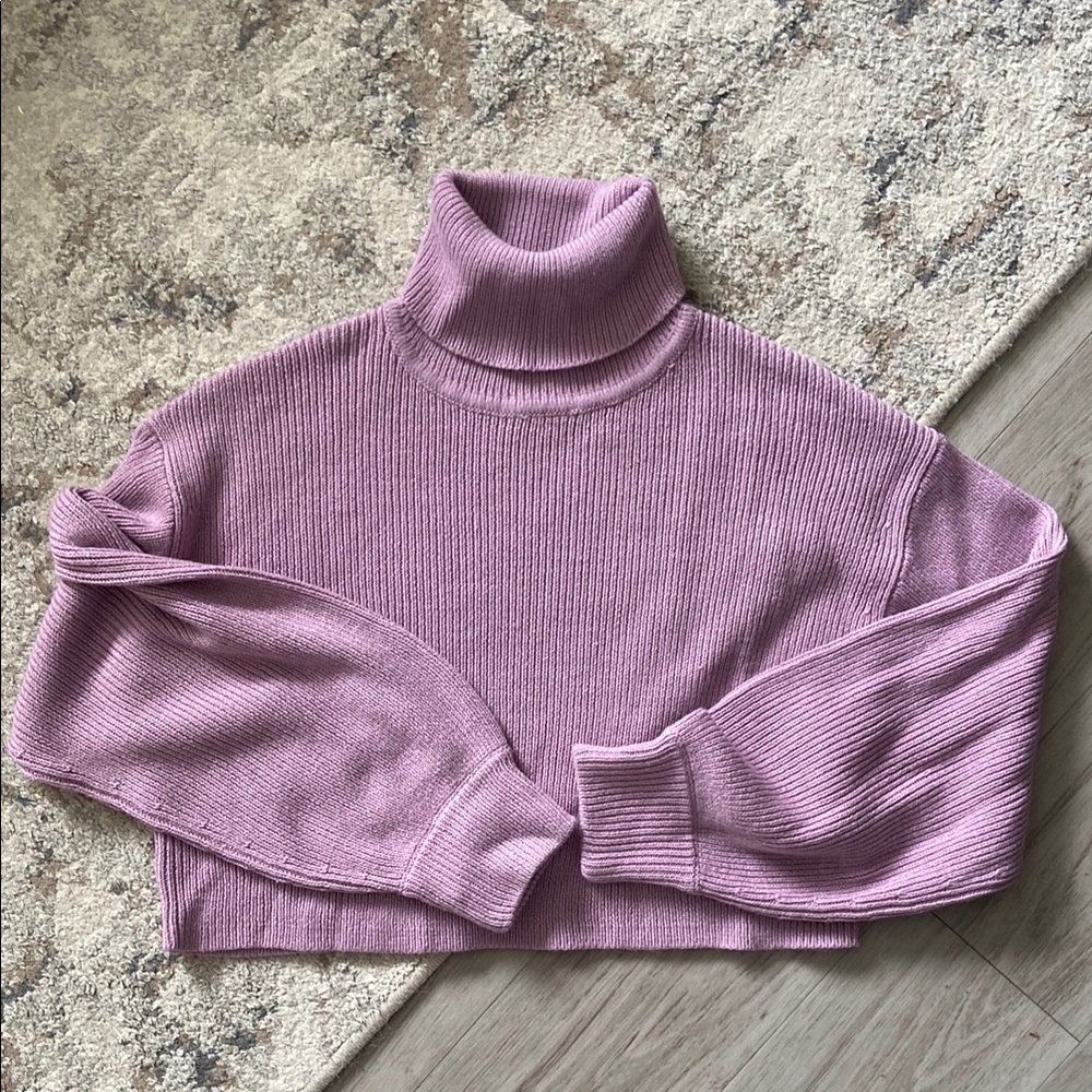 Women's Purple Turtleneck Sweater